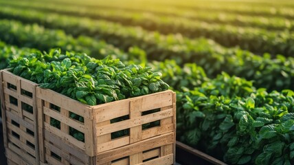 Design an organic farming product being transported using eco-friendly logistics