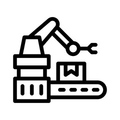 Manufacturing line icon