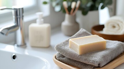 soap and towel