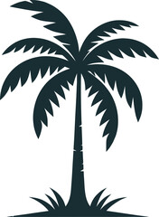 silhouettes of palm tree vector 