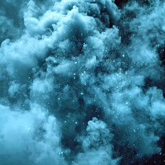 Fototapeta premium Fantastic blue smoke background.