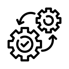 cogs line icon