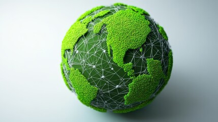 Green Planet  Global Network   Ecology Concept