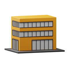 Company building 3d illustration