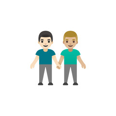 Two Men Holding Hands Emoji
