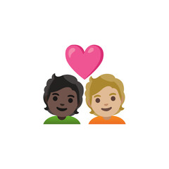 Couple with Heart Emoji
