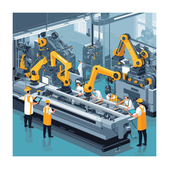 Industry and Technology Concept Vector Illustration