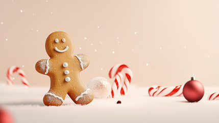 Naklejka premium christmas banner In the theme of Cookies