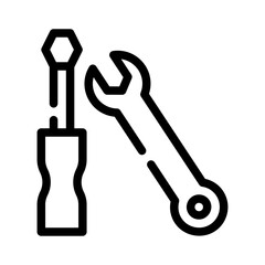 Wrench line icon