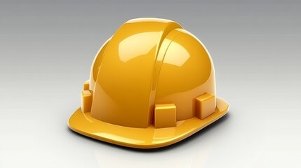 Fototapeta premium Yellow Hard Hat Safety Helmet Construction Icon