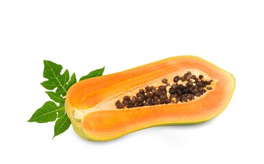papaya isolated on white background