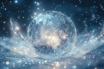 Obraz premium Crystal orb globe, celestial, ethereal