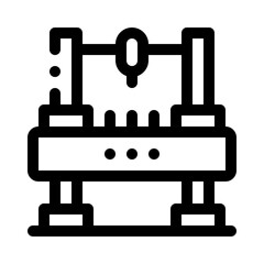 Obraz premium CNC machine line icon