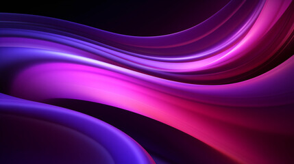 Fototapeta premium Here is a 100-word description of the image in English:A captivating abstract artwork features flowing waves of vibrant purple and blue hues. The colors blend seamlessly, creating a dynamic and ethe