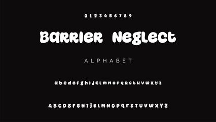 Playful cartoon Font, funky typeface for joyful brings life designs like children's artwork, birthday invitations, playful branding, and carnival typography. Vector typeset