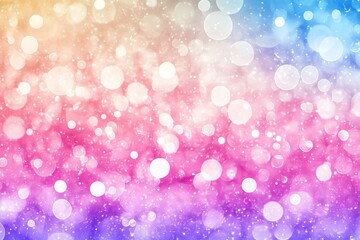 Obraz premium Pastel-colored holographic texture with sparkling bokeh effect in soft hues of pink, blue, and violet