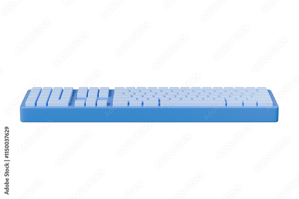 Poster 3d mechanical keyboard icon. computer device equipment concept. keyboard mechanical gaming concept. 