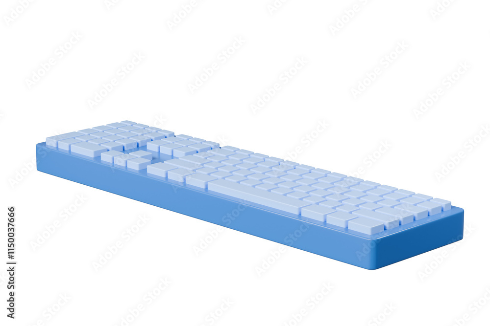 Poster 3d mechanical keyboard icon. computer device equipment concept. keyboard mechanical gaming concept. 