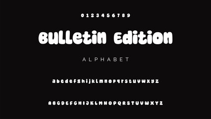 Playful cartoon Font, funky typeface for joyful brings life designs like children's artwork, birthday invitations, playful branding, and carnival typography. Vector typeset