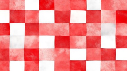 Fototapeta premium Red and White Checkered Pattern Perfect for Tablecloths and Backgrounds