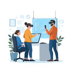 Industry and Technology Concept Vector Illustration