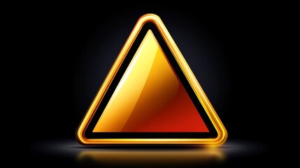 Golden Triangle Warning Sign  Hazard Symbol  Alert Icon