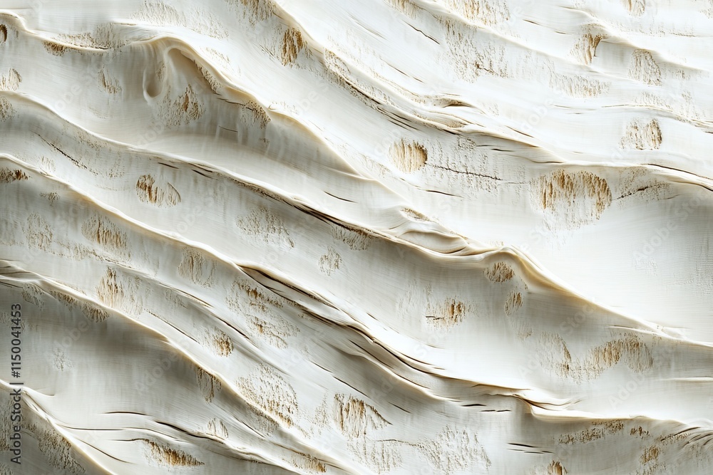 Aufkleber smooth birch wood texture with creamy white tones showcasing natural patterns and elegance in a mini
