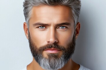 Obraz premium Timeless Smile: Confident Senior Man for Dental Care Ad