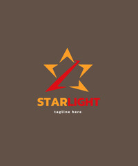 Starlight Logo Design Simple Vector with combination Star and L Letter