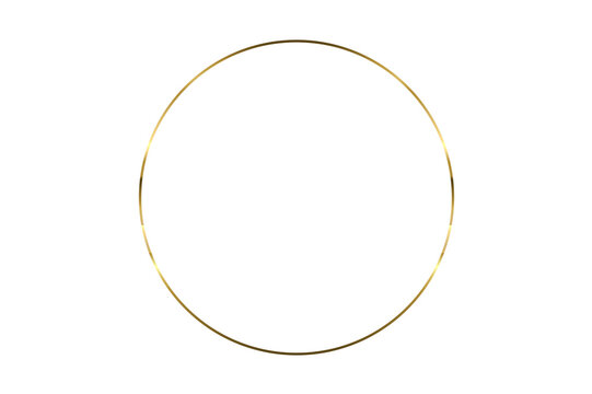 Gold circle frame bokeh