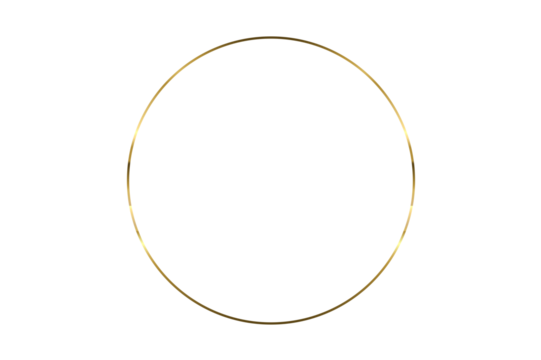 Gold circle frame bokeh