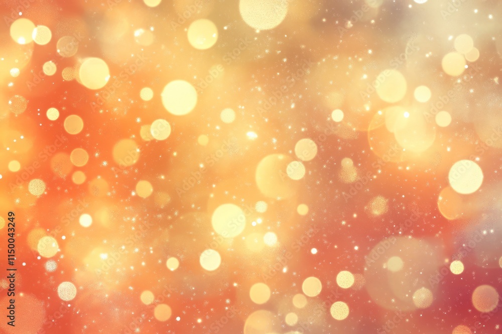 Poster Soft light gradients create a warm atmosphere with glowing circles and delicate textures for serene backgrounds