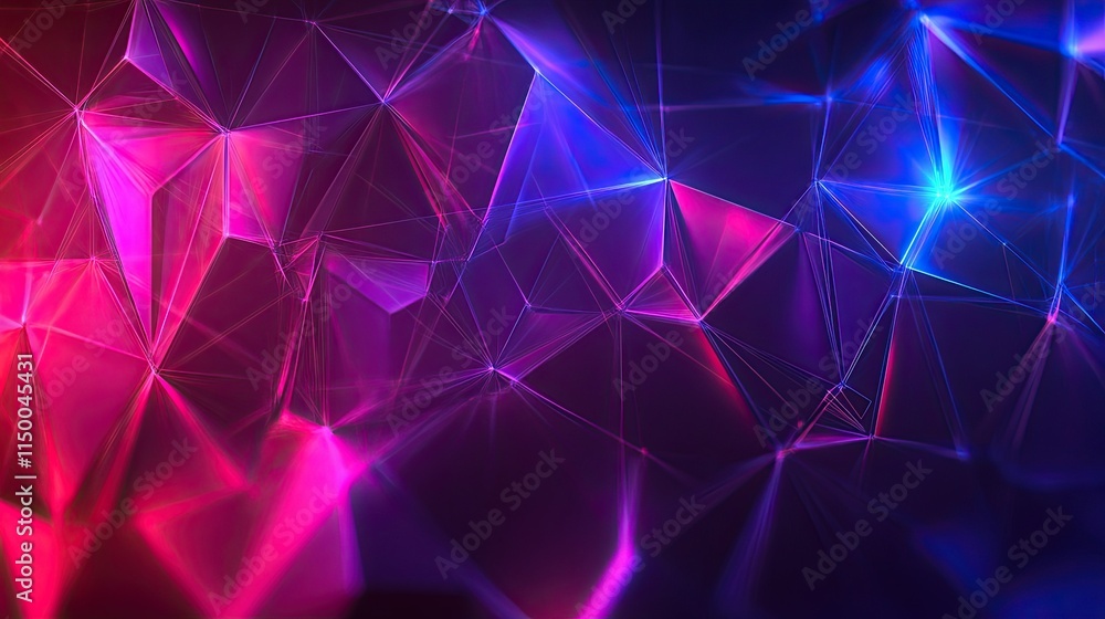 Poster abstract science sci fi geometric polygonal connection pattern design concept background