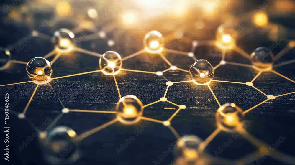 Poster global network connection abstract digital sphere technology
