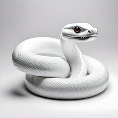 Fototapeta premium White snake brings good luck and fortune