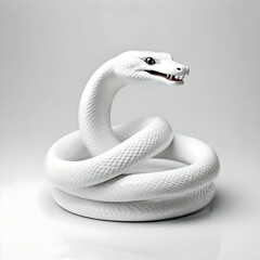 Fototapeta premium White snake brings good luck and fortune