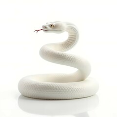 Fototapeta premium White snake brings good luck and fortune