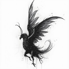 black and white tattoo