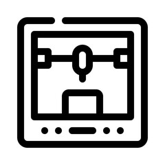 3D Printer line icon