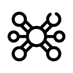 Molecule line icon