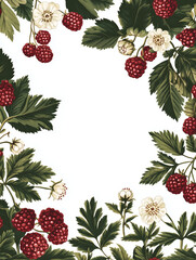 a vintage botanic frame design