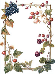 a vintage botanic frame design