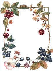 a vintage botanic frame design