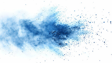 Obraz premium Explosive Burst of Vibrant Blue Powder on White Background