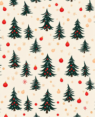 Obraz premium Simple Christmas Pattern Background Design