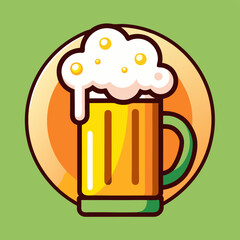 glass of beer with foam