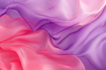 Obraz premium Soft pink and purple silk fabric with elegant drapes and folds.