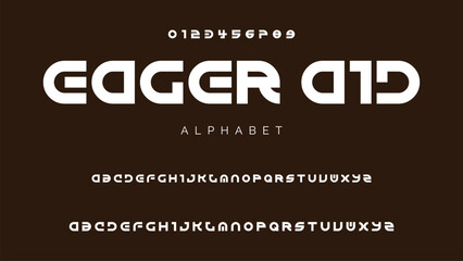 Minimal modern alphabet fonts. Typography minimalist urban digital fashion future creative logo font. © Hashir
