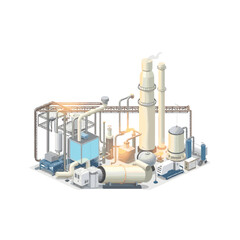 Industry and Technology Concept Vector Illustration