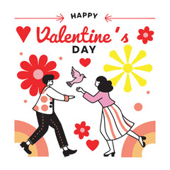 Retro-themed Valentine's Day designs, perfect for creating romantic and vintage-inspired projects